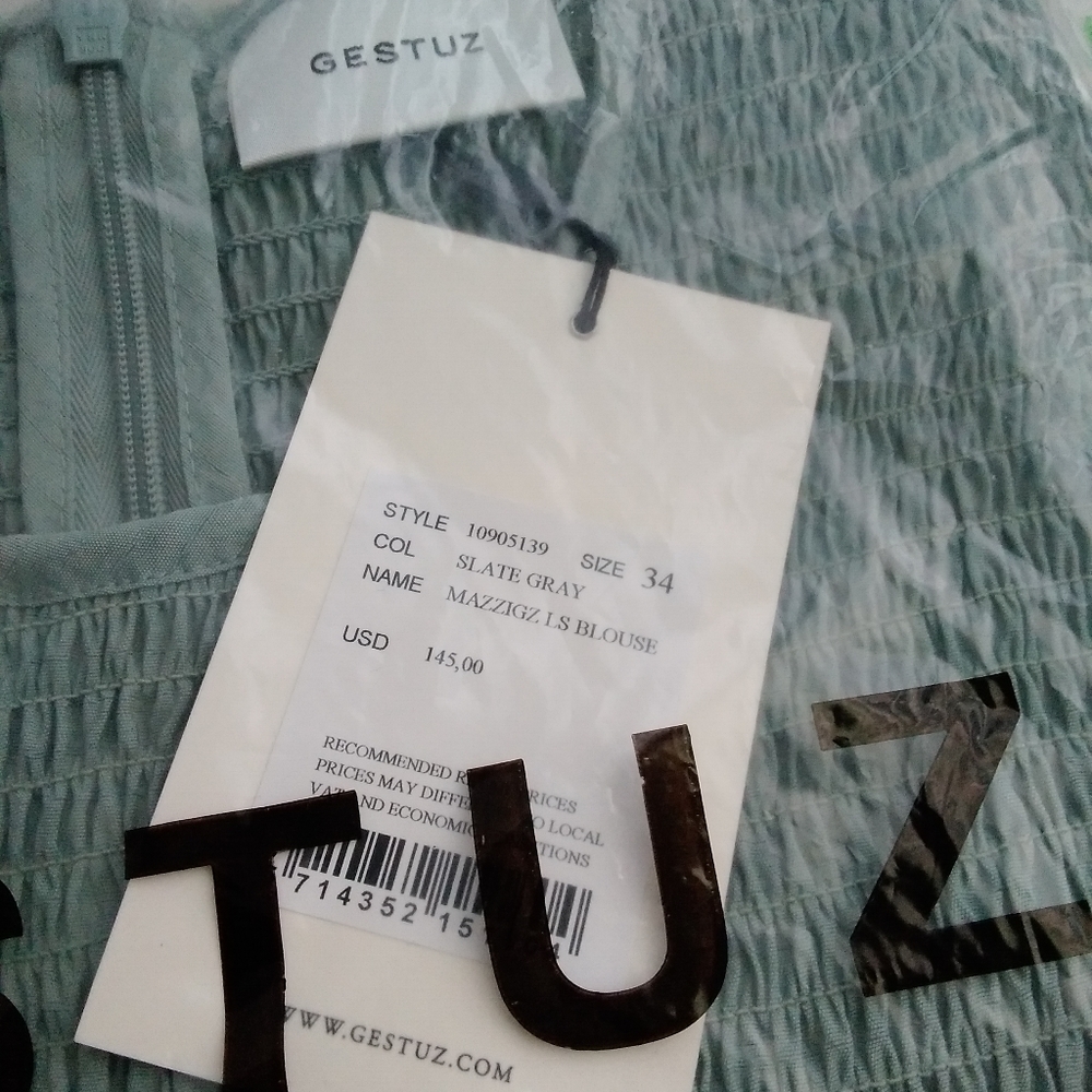 🌙NWT Gestuz MazziGZ Puff Sleeve Blouse - Picture 7 of 9